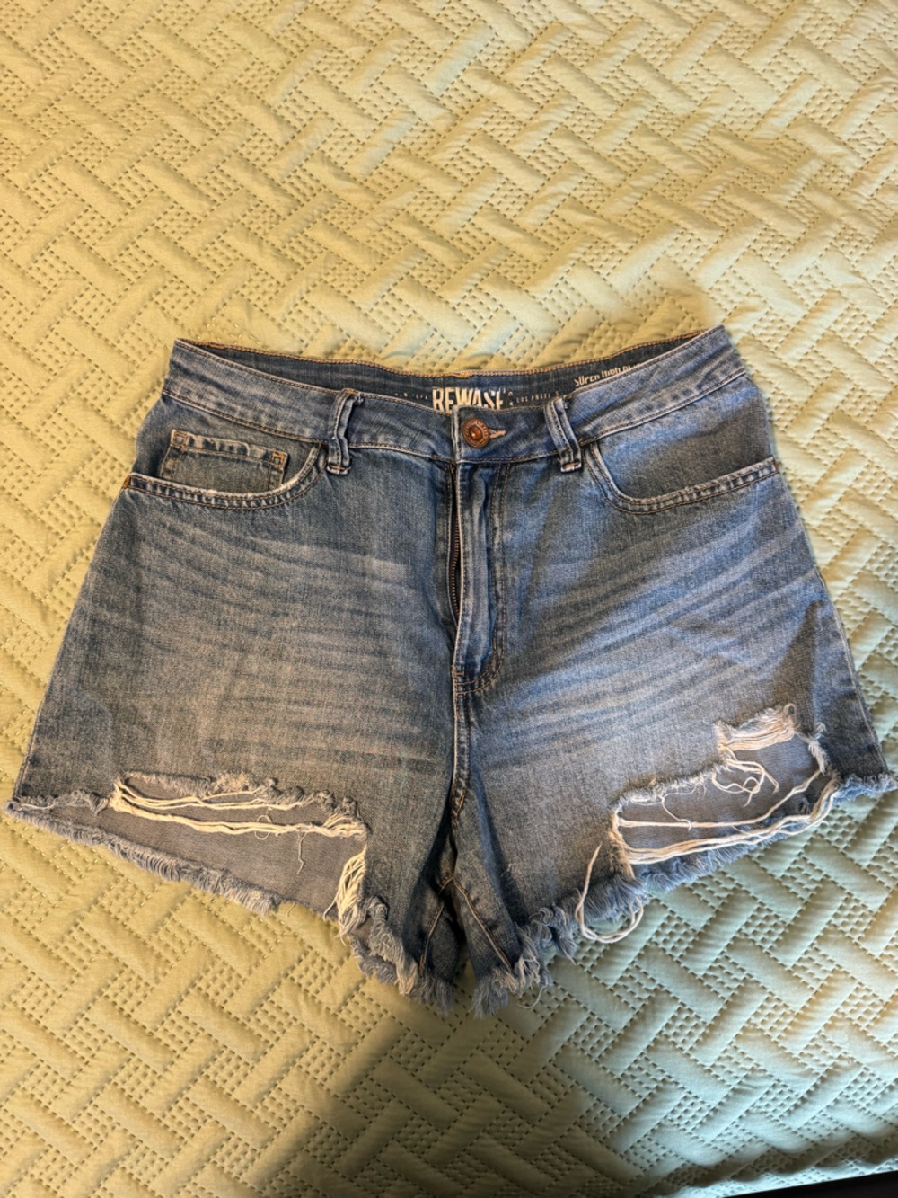 Rewash Blue Distressed Women's Denim Shorts Size 9